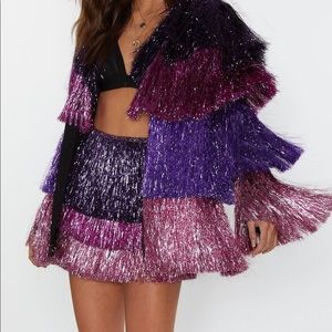 Fringe/Tinsel Nasty Gal shorts